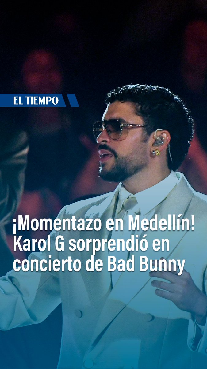 🎤 ¡La noche en Medellín se iluminó con Karol G durante el concierto de Bad Bunny! 📣 🇨🇴 El artista puertorriqueño dio la bienvenida a "una de las representantes de nuestra música y cultura a nivel mundial. Una bulla Colombia y todos los latinos a Karol G". 🌟