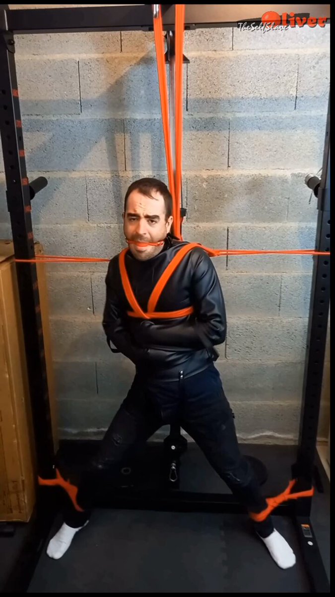 Trapped in a straitjacket Full vid on #gaySocks #gaybondage #gayfetish #gaykink #ropebound #straitjacket