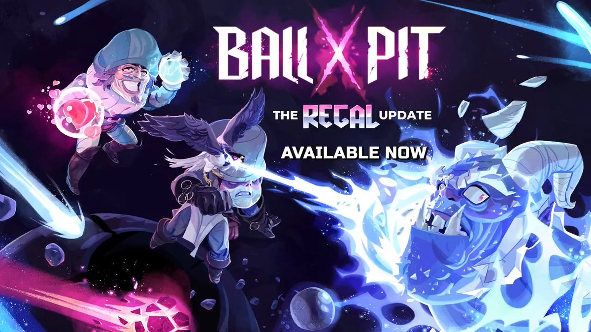 The BALL x PIT 🏐 REGAL UPDATE OUT NOW Regal Update is out now! Get to ballin' with some elegant new content for free: 🤠 new hunters - The Carouser & The Falconer 🏐 new balls and combinations 🎯 new passive items ⏳ new ENDLESS MODE