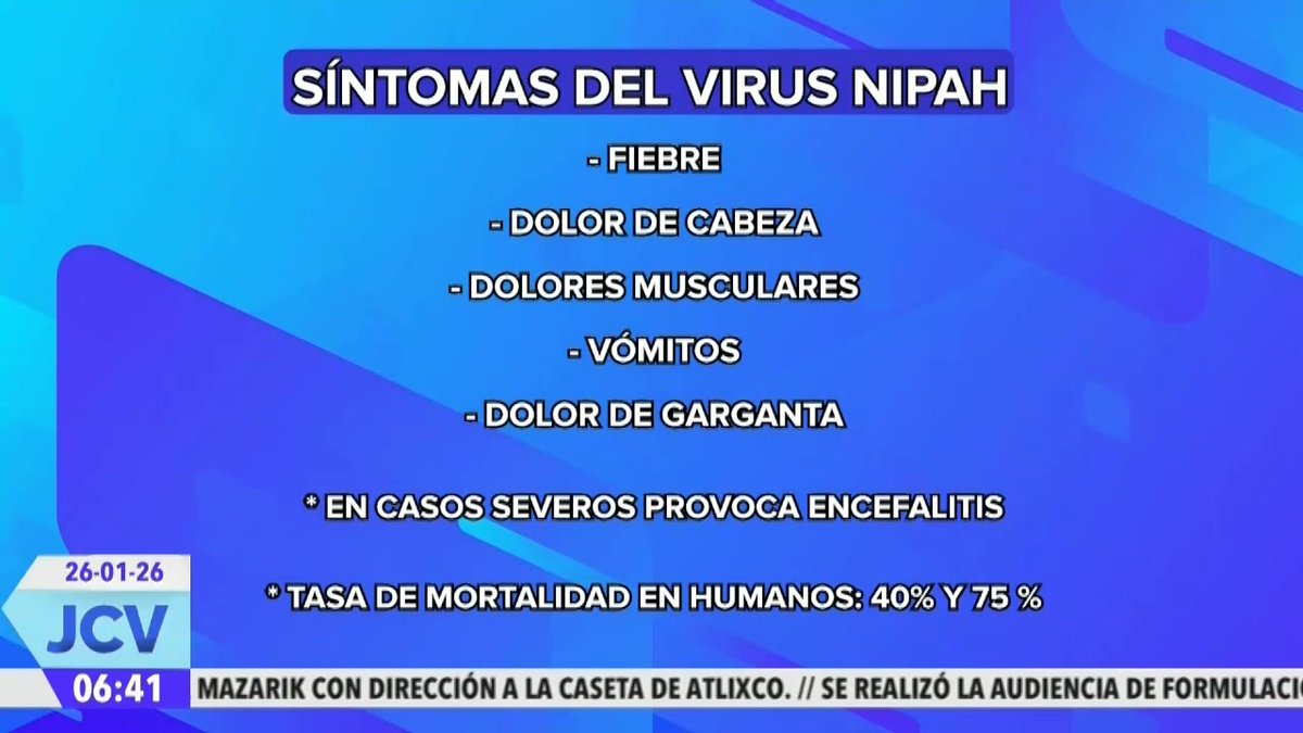 #Preocupante || En la #India se confirmó un brote del virus #Nipah, una cepa altamente letal catalogado como prioritario por la #OMS. ⚠️