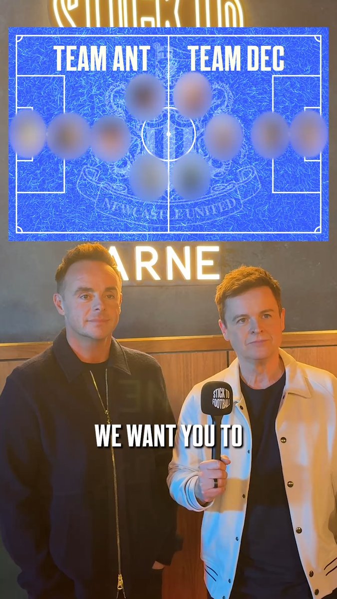 antanddec build their ultimate Newcastle five-a-side! 🔥 With one rule… no shared players! 😬