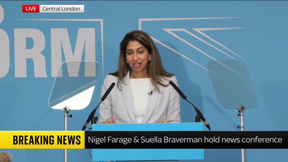 "For the first time in years, the truth is I can now finally believe in something" Former Tory home secretary Suella Braverman speaks on defecting to Reform UK 📺 Sky 501, Virgin 602, Freeview 233 and YouTube #PoliticsHub