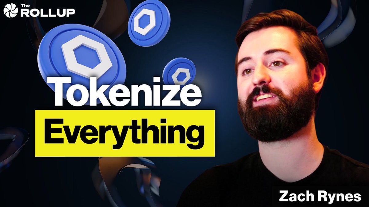 NEW EP: Why Tokenized Assets Are Crypto's Next Mega Trend with Chainlink's Zach Rynes $10M+ in MEV recaptured. Trillions in assets ready to move onchain. BlackRock, Fidelity, and the NYSE are making their move. In today's episode, we sit down with Zach Rynes | CLG of Chainlink to cover: - The Atlas Acquisition: Scaling SVR Across Chains - How Chainlink Recaptures $10M+ in Liquidation MEV - Why Institutions Are Finally Ready to Tokenize - DeFi's Role in the Neo-Finance Era - The Infrastructure Play for Trillions Onchain Full episode links below. Timestamps: 00:00 Intro 02:40 Zach's Smart Con Reflections 05:18 SVR Breakdown: Recapturing MEV 06:51 Halliday, infiniFi, Kalshi Ads 08:01 How Atlas Fits Into Chainlink's Vision 13:08 The Tokenization Megatrend 15:30 Relay, Trezor Ads 16:03 Quality Assets: The Missing Piece 18:49 Asset Layer vs Protocol Layer 20:06 Zach's 2026 Outlook 22:31 Closing Thoughts