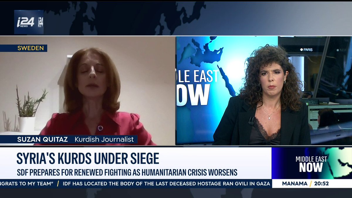 "All we are seeing is a flood of incitement being fed to Arab media. They are justifying the killing of Kurdish civilians, its a repeat of Oct. 7th,” Suzan Quitaz joins Ellie Hochenberg on #MiddleEastNow