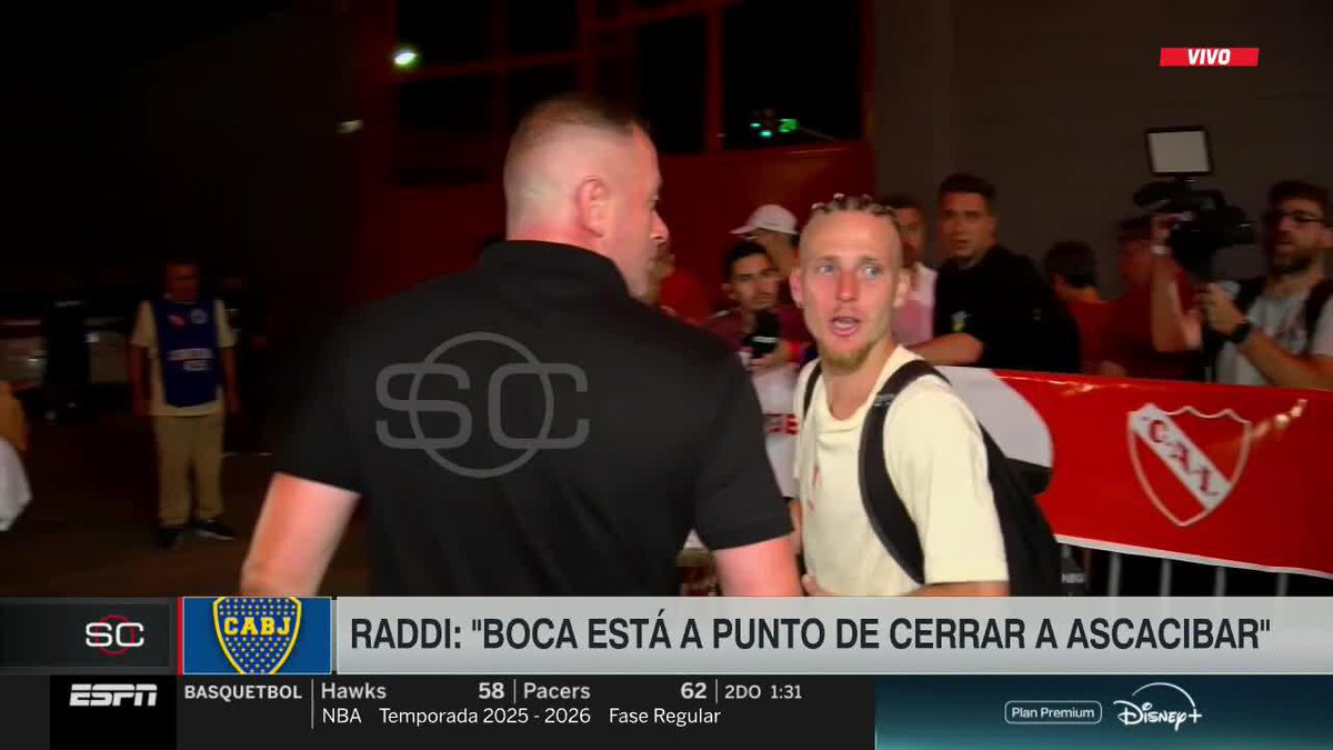 "ESTÁN A PUNTO DE CERRARLO, FALTAN DETALLES. CON EL JUGADOR HAY UN ACUERDO DESDE EL VIERNES". Emiliano Raddi nos trae la información sobre la posible llegada de Santiago Ascacíbar a Boca. 📺 #SportsCenter | #DisneyPlus Plan Premium