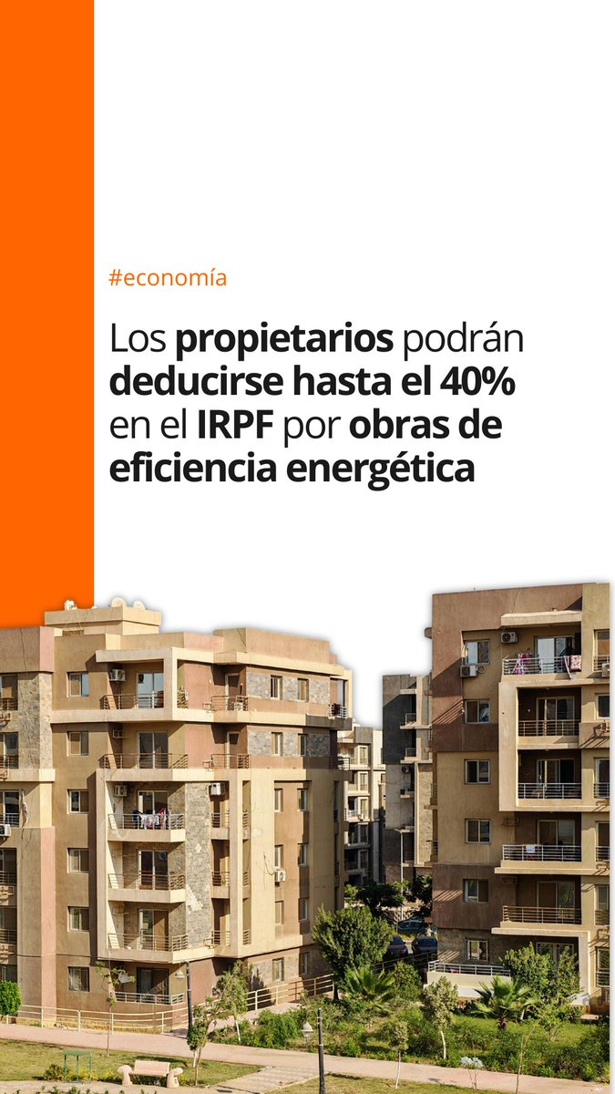 ✅ Confirmado por el BOE: los propietarios podrán deducirse hasta un 40% en el IRPF si hacen obras en su vivienda para mejorar la eficiencia energética 👉 El Real Decreto-ley 16/2025 extiende la rebaja fiscal hasta diciembre de 2026. Todo aquí 🔗
