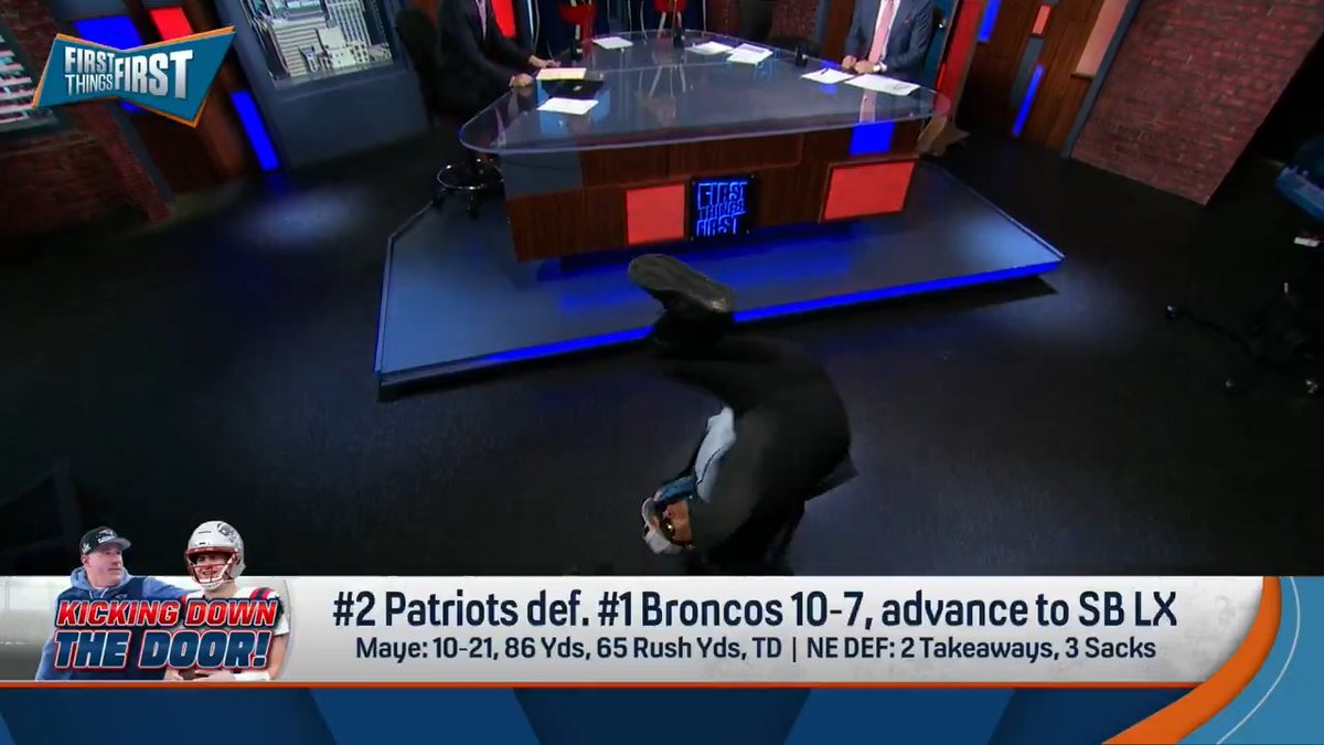 .Wildes has been dancing since the Patriots won the AFC Championship Game 🕺🎺 “I’ve been working on this since we beat the Bills.” 😭