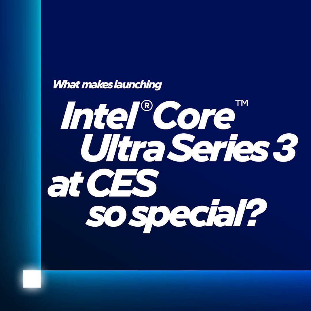 We’re proud to launch #IntelCoreUltra Series 3 at #CES2026. Share in the excitement with our own Dan Rodriguez.