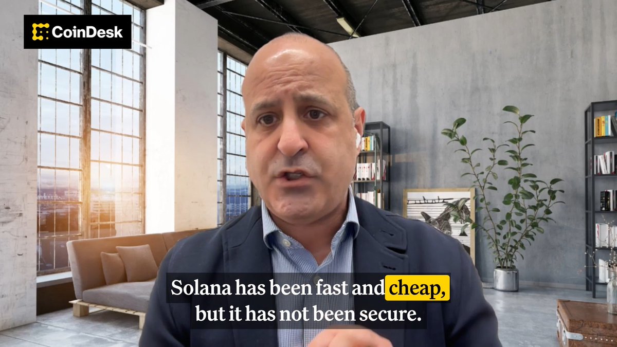 "Solana has been fast and cheap, but it has not been secure." Sharplink CEO Joseph Chalom says that institutions prioritize security, liquidity, and reliability, which is why high-value activity like stablecoins and tokenized assets are concentrating on Ethereum.