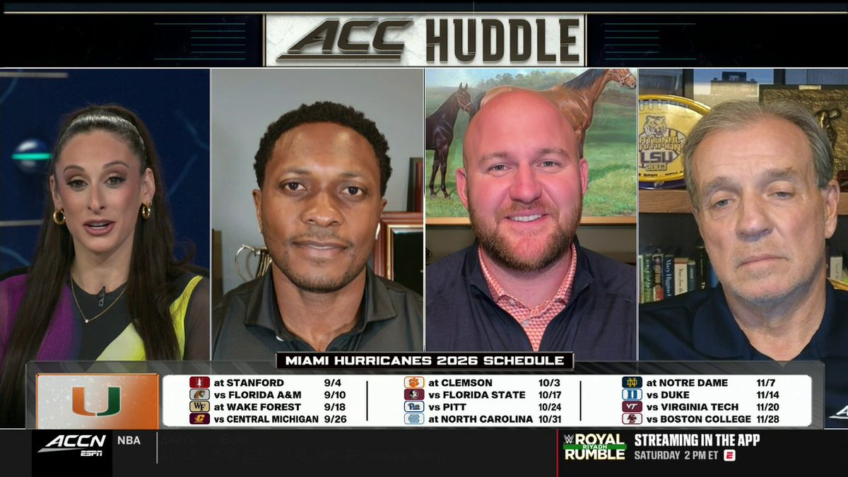 Can Miami Hurricanes Football make another run to the natty? The ACC Huddle crew discusses their 2026 schedule 🙌