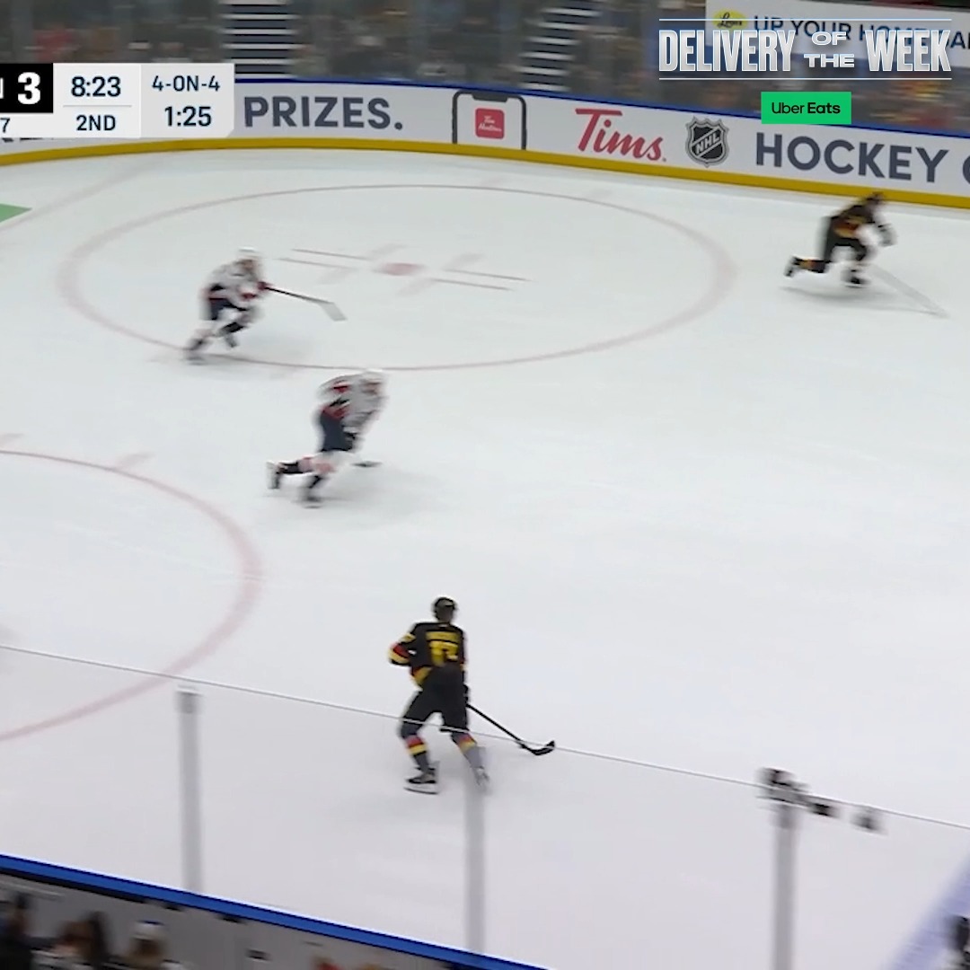 DeBrusk ➡️ Hronek 🚨 Filip Hronek's goal against the Washington Capitals is the Uber Eats Delivery of the Week!