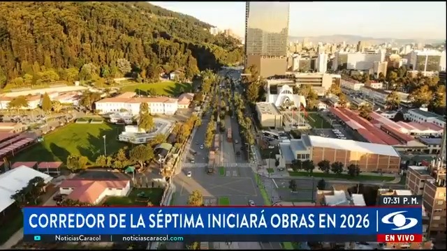 Bogotá sigue en obra; la Alcaldía anunció la renovación de la carrera séptima en una extensa zona del norte de la capital. La gigantesca obra contempla una troncal para TransMilenio. Ampliación en