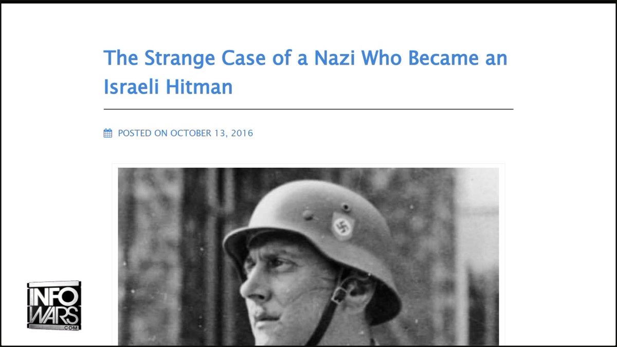 HIDDEN HISTORY REVEALED: Learn How A Nazi SS Officer Became A Hitman For Israel, Running Assassinations All Over The World Sam Tripoli &amp; Alex Jones Discuss What Really Happened To Nazis After WWII