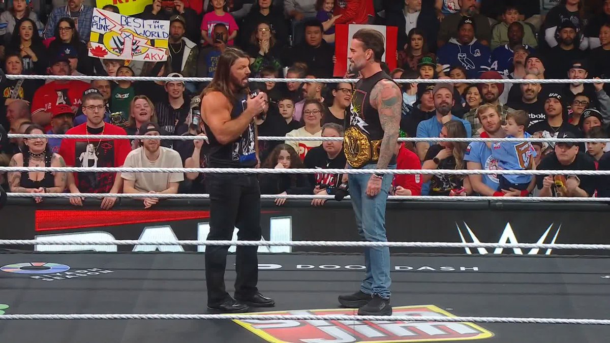 PUNK VS STYLES TONIGHT FOR THE WORLD HEAVYWEIGHT CHAMPIONSHIP!?!? Come on, Adam Pearce, make it official!