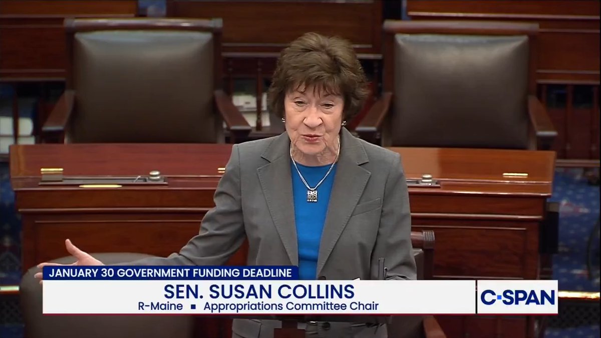 Sen. Collins: "This is a very important week in the Senate for many reasons...The tragic death of Alex Pretti has refocused attention on the homeland security bill, and I recognize that and share the concerns."