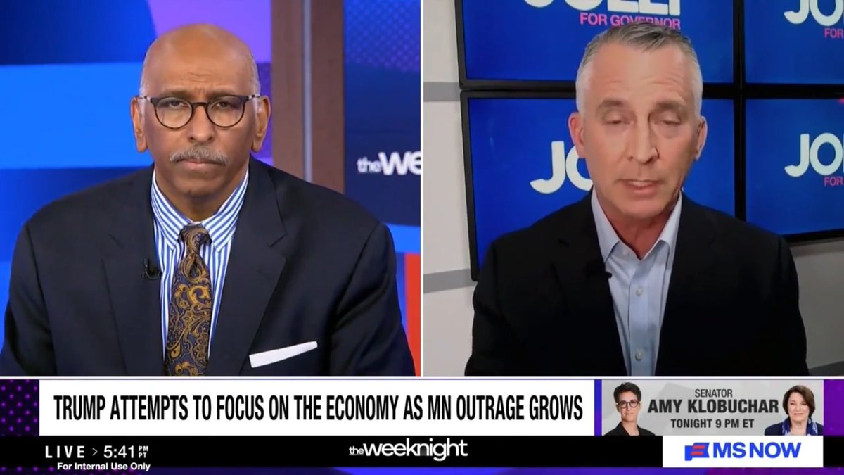 This evening I joined The Weeknight on MS NOW to talk about what happened at the hands of ICE in Minnesota this weekend and to reiterate that this moment matters to all of us, across the country – and that we must choose the right side of history.