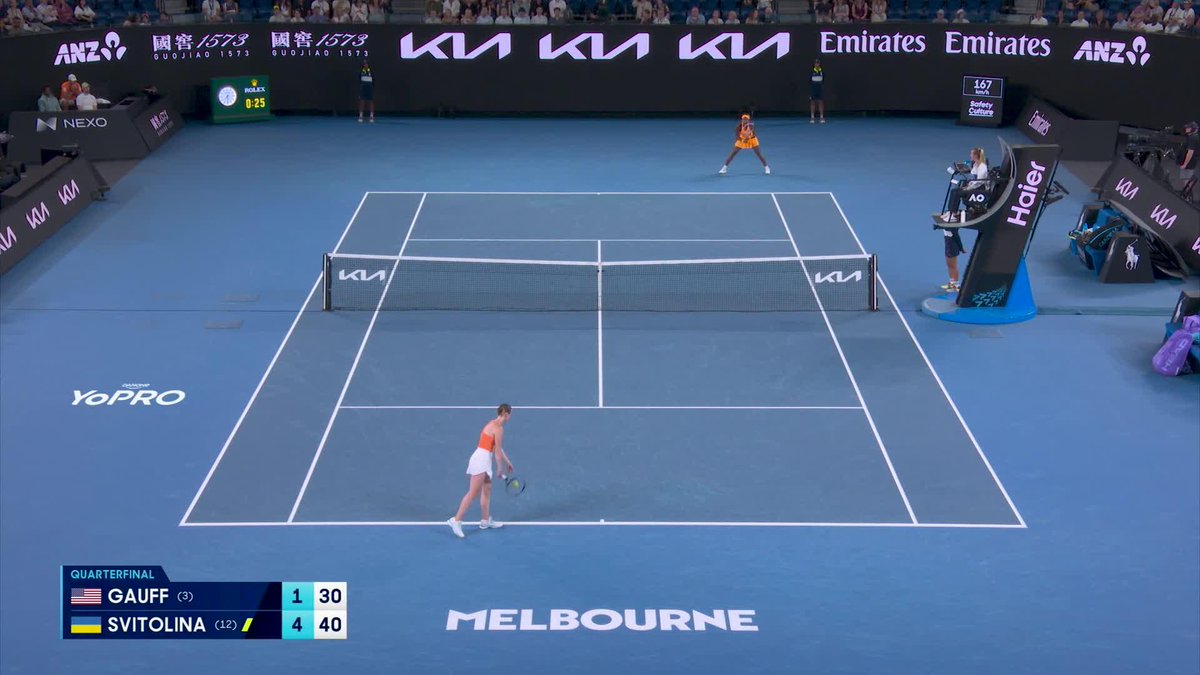 Elina Svitolina hits a STUNNING forehand winner against Coco Gauff at the Australian Open. Playing the most aggressive tennis of her life. Flawless tennis. 🇺🇦😮‍💨