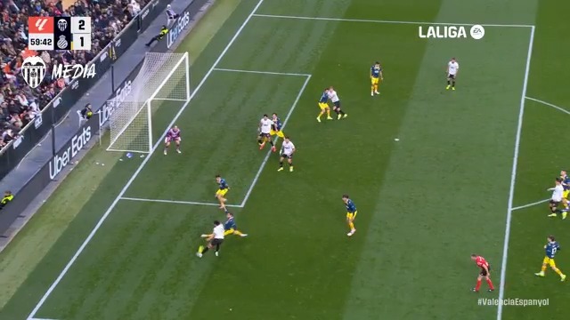 La puso Arnaut Danjuma y Cömert no perdonó 💪 #ValenciaEspanyol #LaLigaHighlights