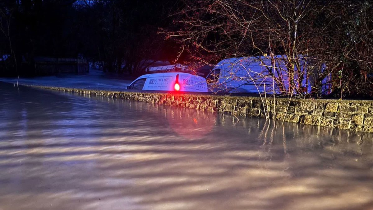 BREAKING: Firefighters in Devon and Somerset rescued people from 25 vehicles in floodwater on Tuesday morning, says a spokesperson for the area's fire service. Storm Chandra latest 🔗 📺 Sky 501 and YouTube