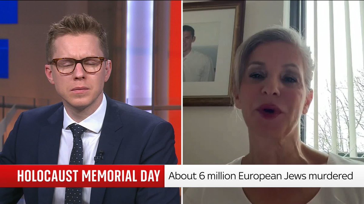The founder of a Holocaust education initiative tells Gareth Barlow that Jewish people feel antisemitism is growing in the UK. She says it's vital for children to be educated in the history of the Holocaust. 📺 Sky 501 and YouTube
