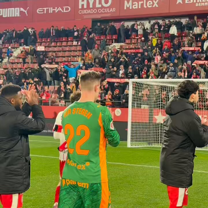 🙌🏻 Gràcies una vegada més per ser-hi. Seguim invictes! ❤️🤍 #HiSomGirona
