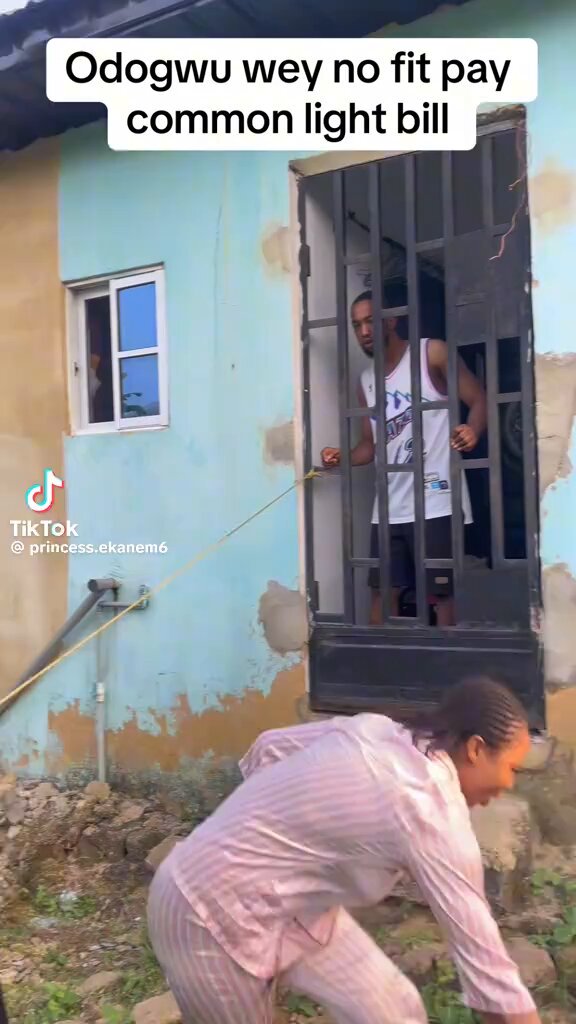 She took a fight to his neighbour's doorstep because he refused to pay NEPA bills