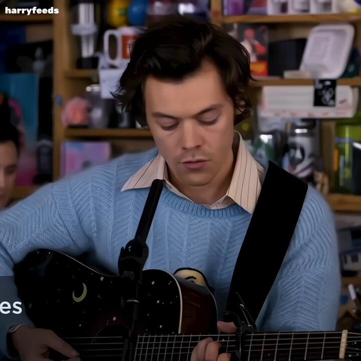 harry styles performing cherry at the tiny desk in 4K