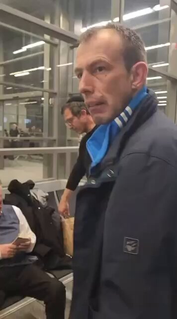 🚨 WATCH: Antisemitism incident in Poland: While waiting for the El Al return flight, some Hasidim were praying in Hebrew, a man approached them without any warning and began shouting and cursing at them, demanding they stop praying (video is in English)
