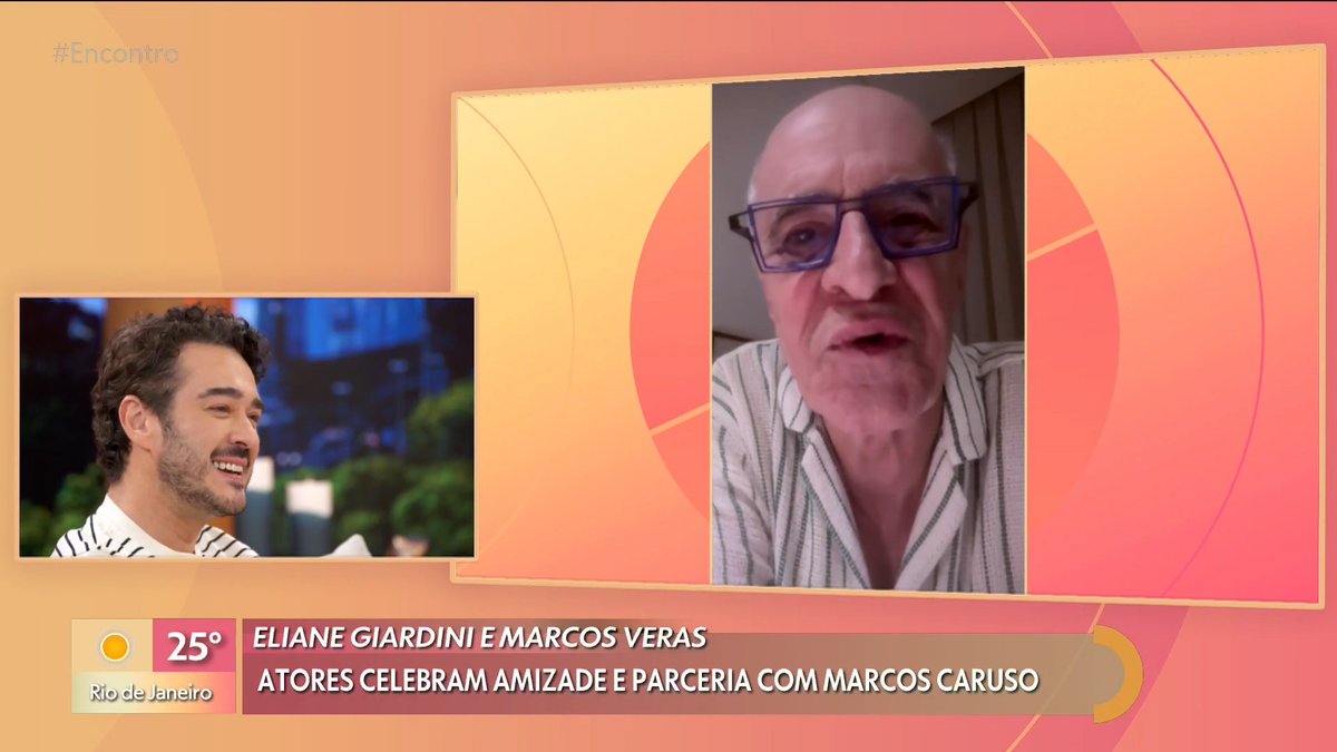 ARTISTAS!!!! 🤩 Marcos Caruso mandou uma mensagem cheia de amor e carinho pros queridíssimos MARCOS VERAS e Eliane Giardini 💌 #Encontro