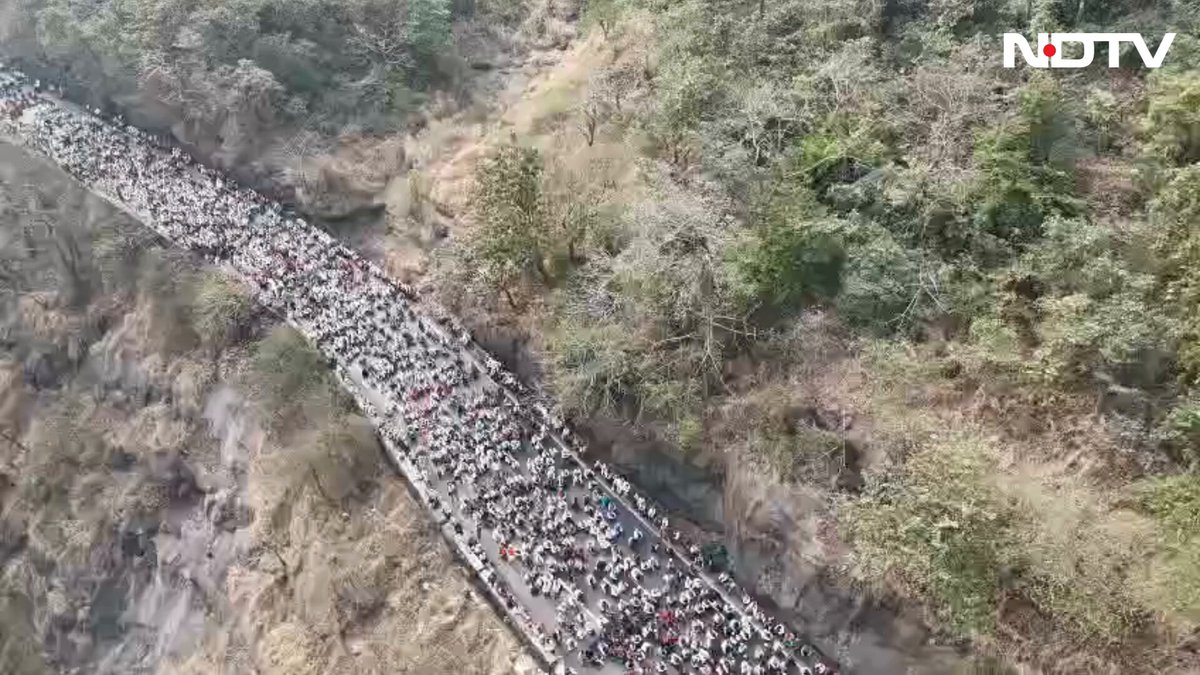 #WATCH | Nearly 30,000 tribal farmers have launched a massive 'Long March' from Nashik to Mumbai to demand immediate implementation of the Forest Rights Act, land ownership titles, and relief from inflated electricity bills.