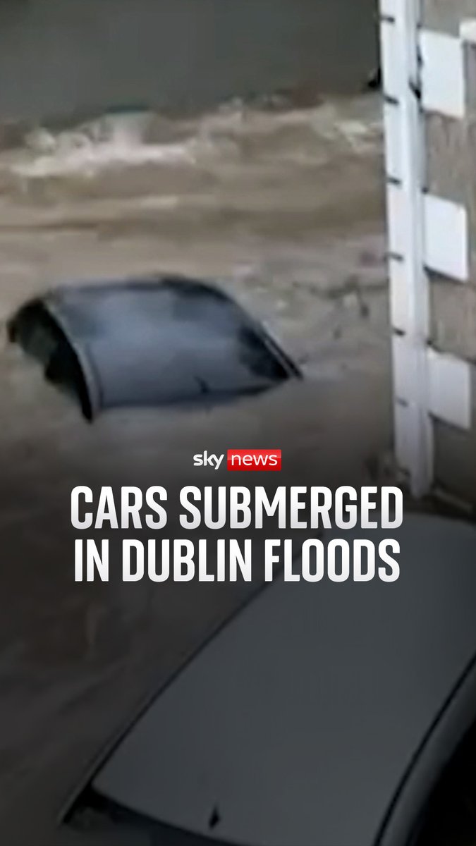 Video shows cars under water in Dublin as Storm Chandra brings heavy flooding to the capital of the Republic of Ireland. Storm Chandra latest 🔗