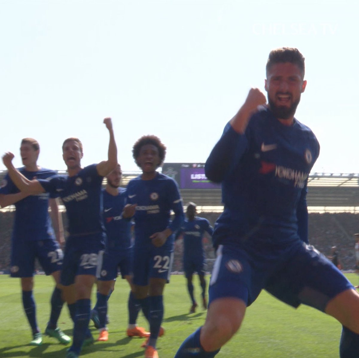 2-0 down against Southampton . Giroud came on from the bench . Scored two goals Chelsea won 3-2 I can never forget this game #CFC