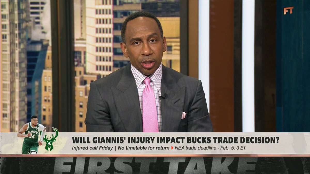 "He clearly doesn't want to be there, and you're not going anywhere with him." Stephen A Smith believes the Bucks should trade Giannis before the trade deadline 👀