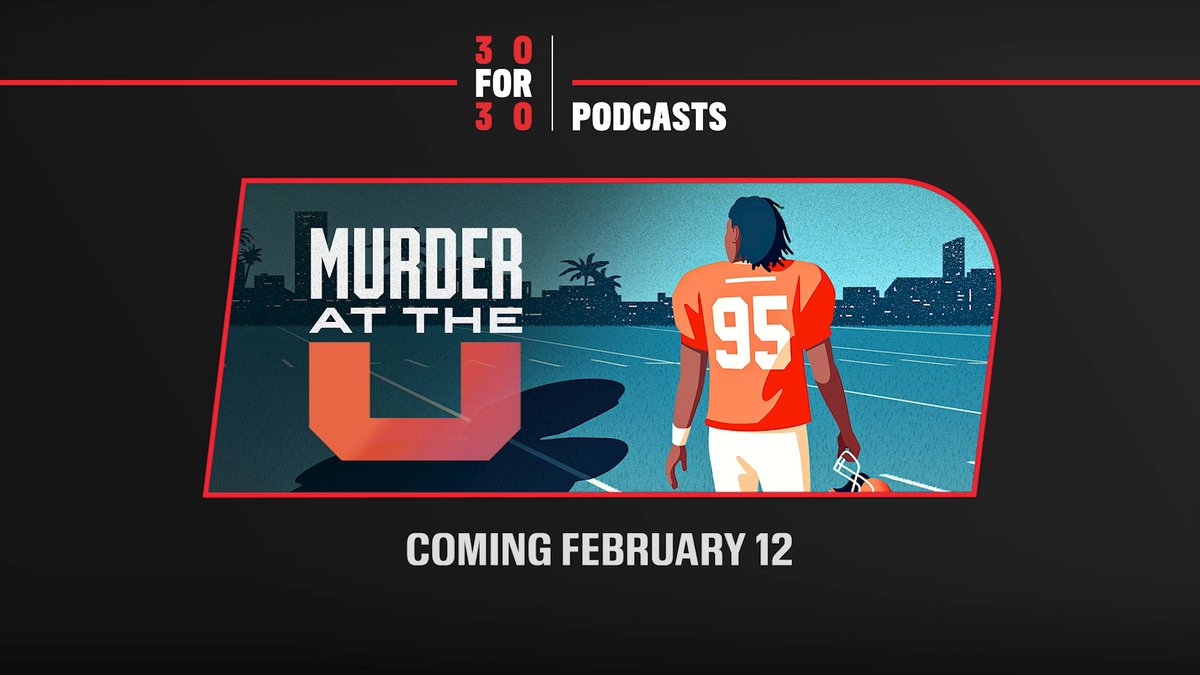 12 years after the shocking murder of University of Miami football star Bryan Pata, ESPN reporters unearthed revelations that reignited the investigation, which resulted in the arrest of one of Pata’s former teammates, Rashaun Jones, who is now awaiting trial set to begin on February 9. The multi-part investigative ESPN 30 for 30 Podcast series, “Murder at The U”, premieres February 12 🔊