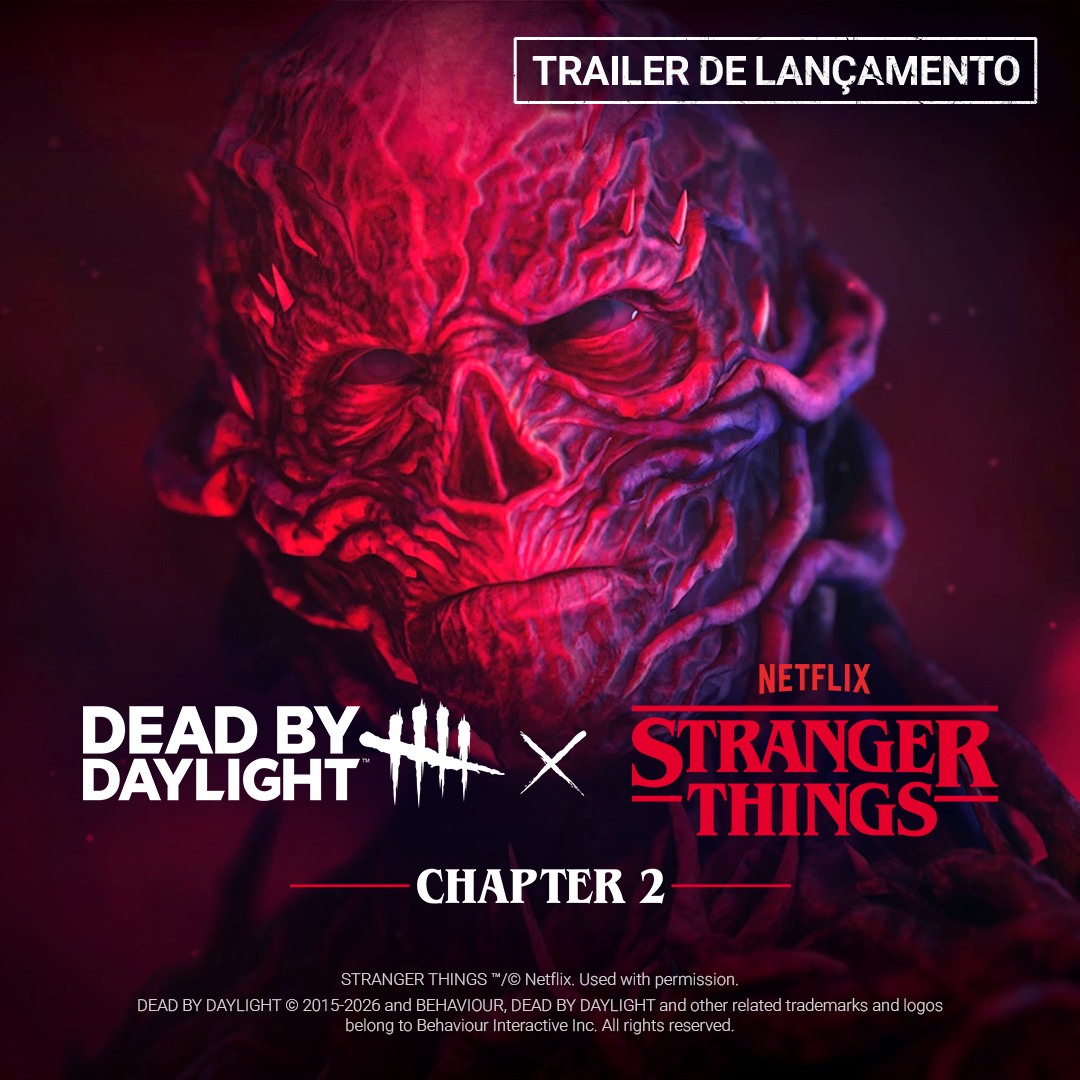 Você não pode fugir para sempre. Dead by Daylight: Capítulo 2 de Stranger Things traz O Número Um - Vecna, Dustin Henderson e Onze para a Névoa em uma nova e aterrorizante aventura. Patch Notes: