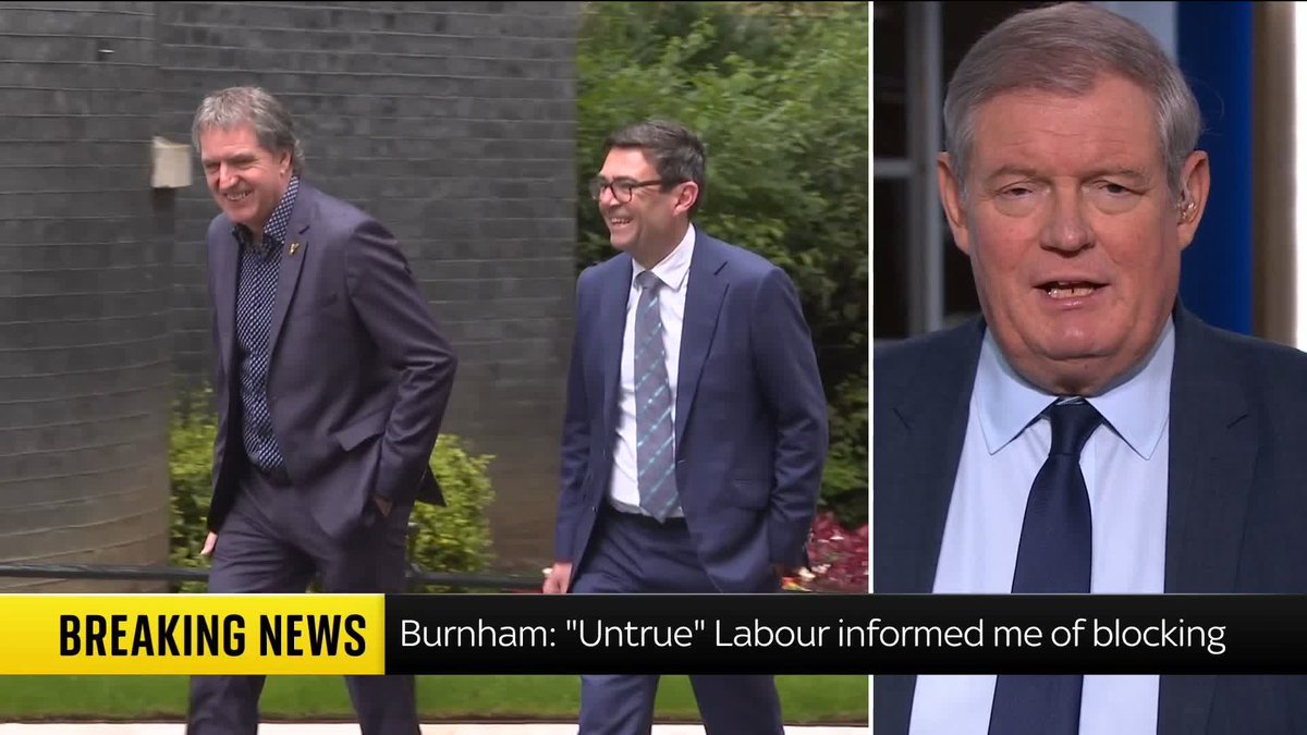 Andy Burnham has said it is "simply untrue" that he was told he would be blocked from standing as Labour's candidate in the Gorton and Denton by-election before he sought permission to put his name forward. @JonCraig has the latest ⬇️ Read more 🔗