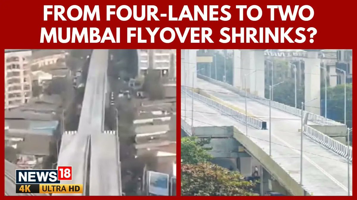 Mumbai’s Mira Bhayandar flyover has come under sharp scrutiny after it was seen suddenly narrowing from four lanes to two, triggering a major controversy @AnanyaG51998861 shares all the details #Mumbai #MiraBhayandar #FourLaneBridge