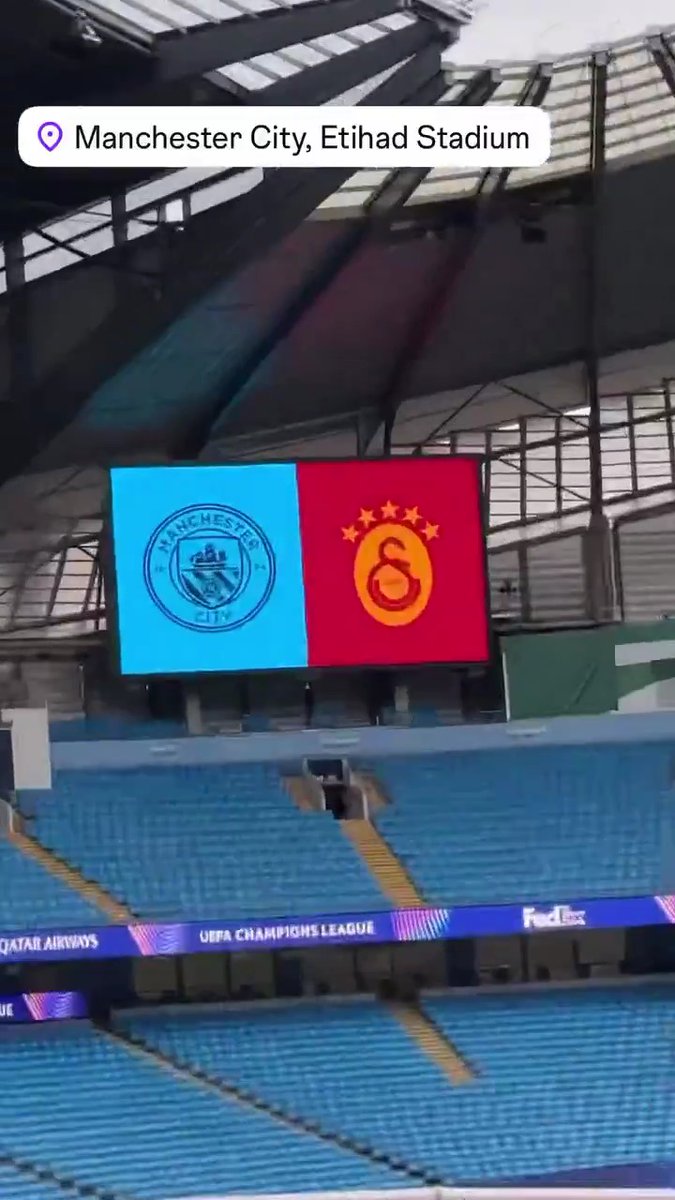 Etihad Stadyumu, Galatasaray maçını bekliyor 👀