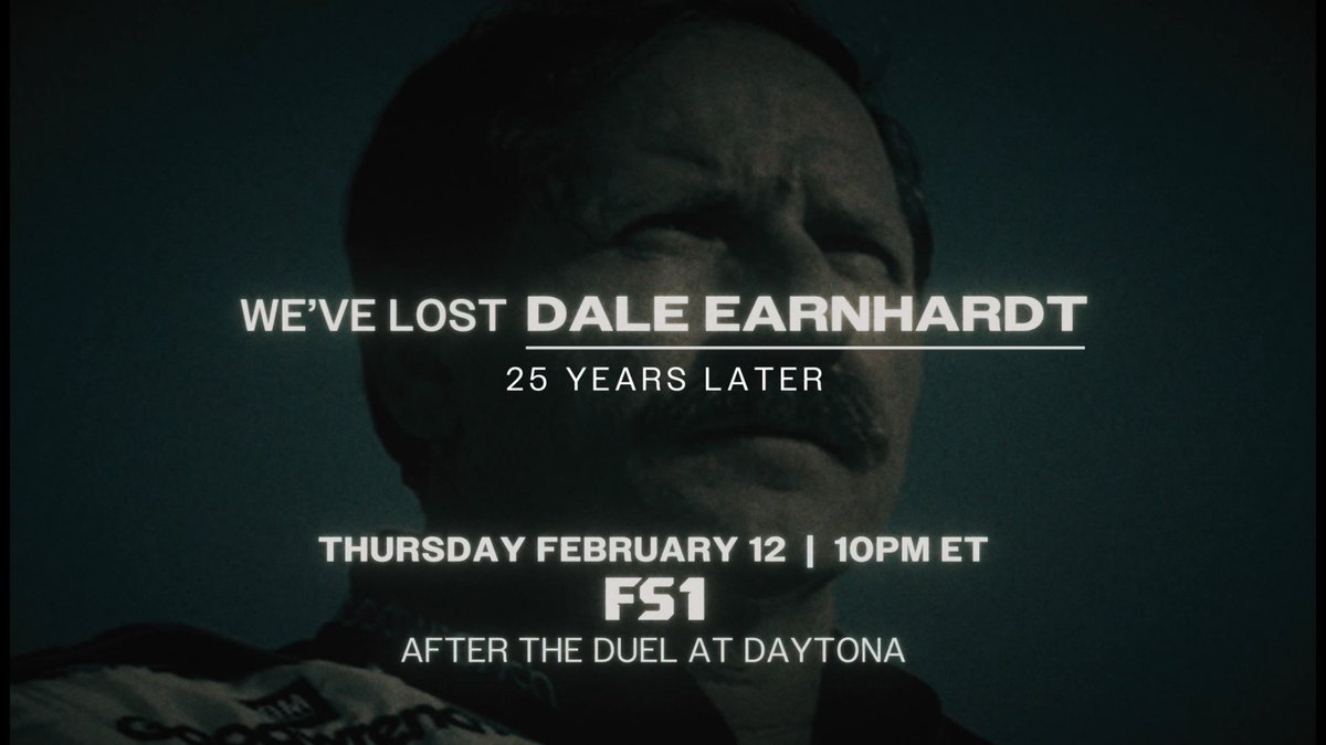 A loss that reshaped NASCAR and continues to echo through the sport, its people and its culture today. We've Lost Dale Earnhardt: 25 Years Later premieres Feb. 12 after The Duel at Daytona (10p ET) on FS1.