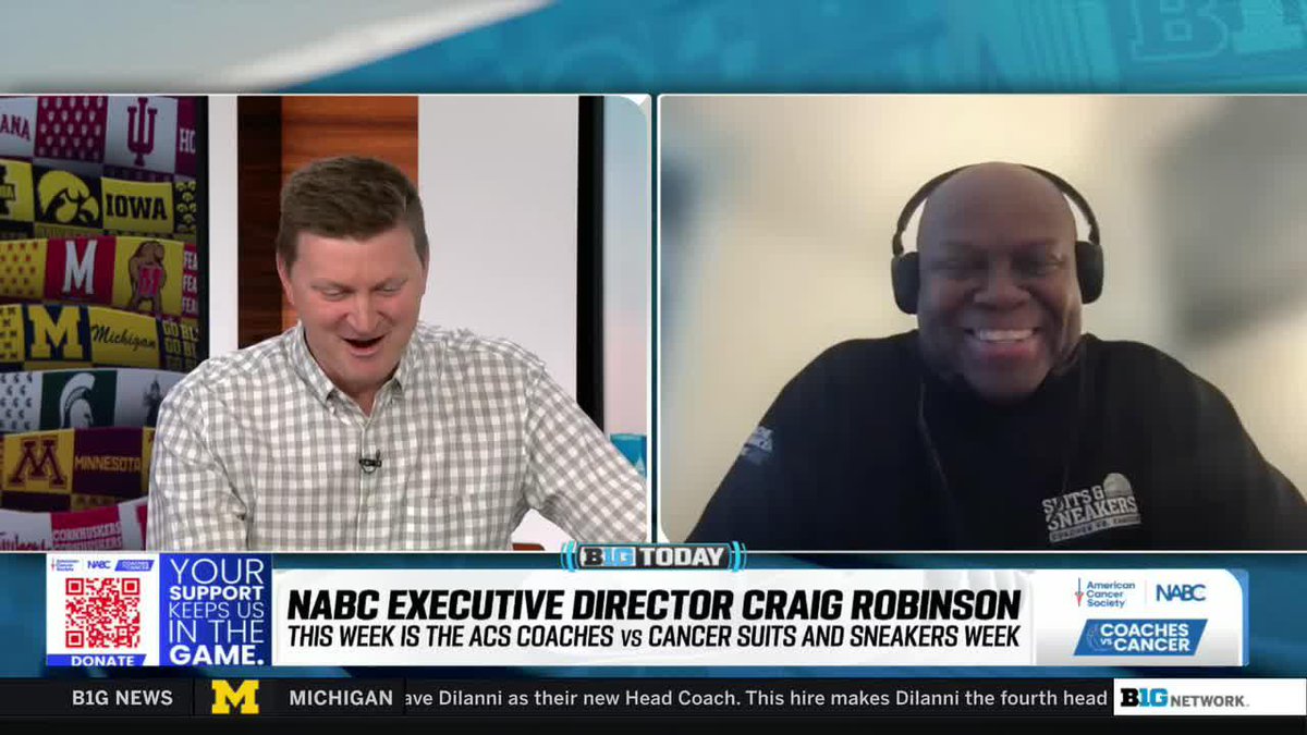 “Everyone can come together with regard to fighting cancer.” NABC Executive Director Craig Robinson discusses the impact of Coaches vs. Cancer and #SuitsAndSneakers week 👇 #B1GToday