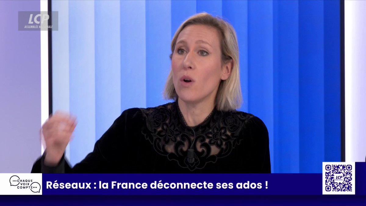 "On exclut toutes les messageries interpersonnelles comme WhatsApp mais il faudra que la plateforme scinde en deux, avec une vérification d'âge, sur la plateforme réseaux sociaux", explique la députée Laure Miller, auteure de la proposition de loi. #ChaqueVoix