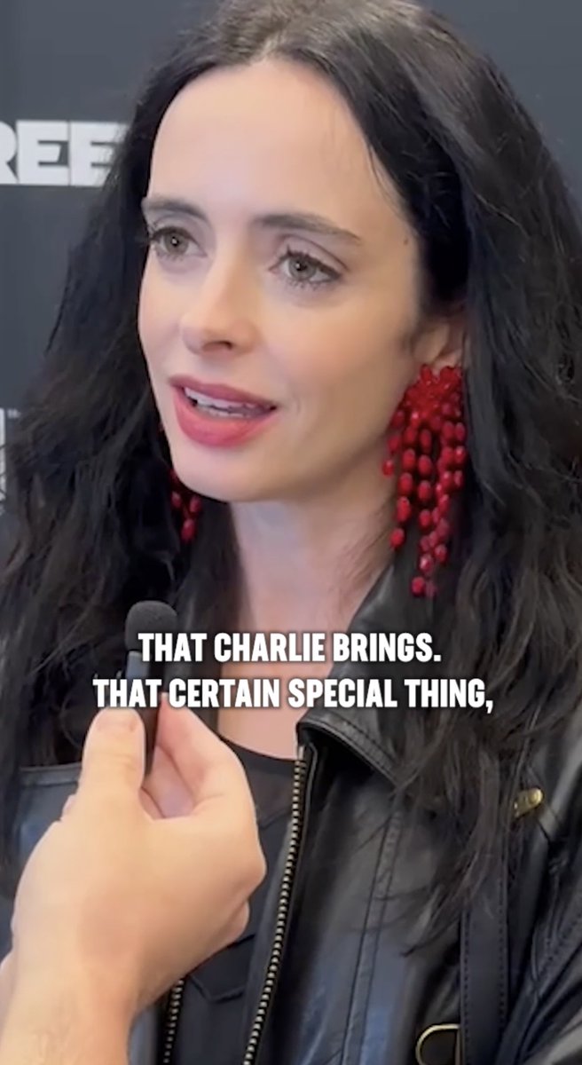 "He is magic. I just adore him." Krysten Ritter praises Charlie Cox's commitment and performance in #Daredevil.