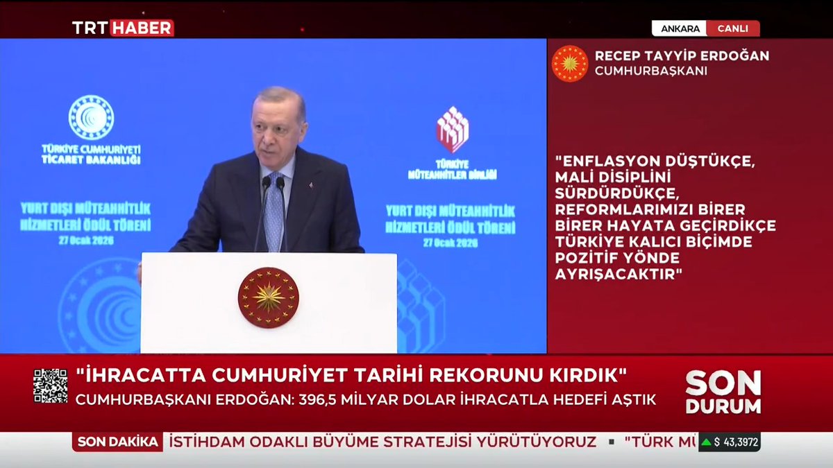Erdoğan: "Gazze’de mazlumlara sahip çıkmamızın, Suriye’de 13,5 yıl boyunca kardeşlerimize kucak açmamızın, küresel siyasette ilkeli, onurlu, vicdanlı bir duruş sergilememizin bereketini inşallah ziyadesiyle göreceğiz."