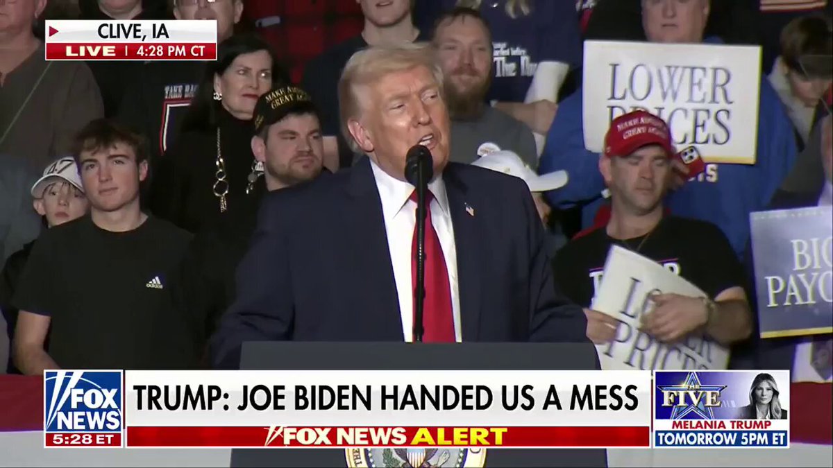 PRESIDENT TRUMP: “Just after one year of President Trump, our economy is booming, incomes are rising, investment is soaring, inflation has been defeated.” “Our border is closed, totally closed! And America is respected all over the world like they've never been respected.”