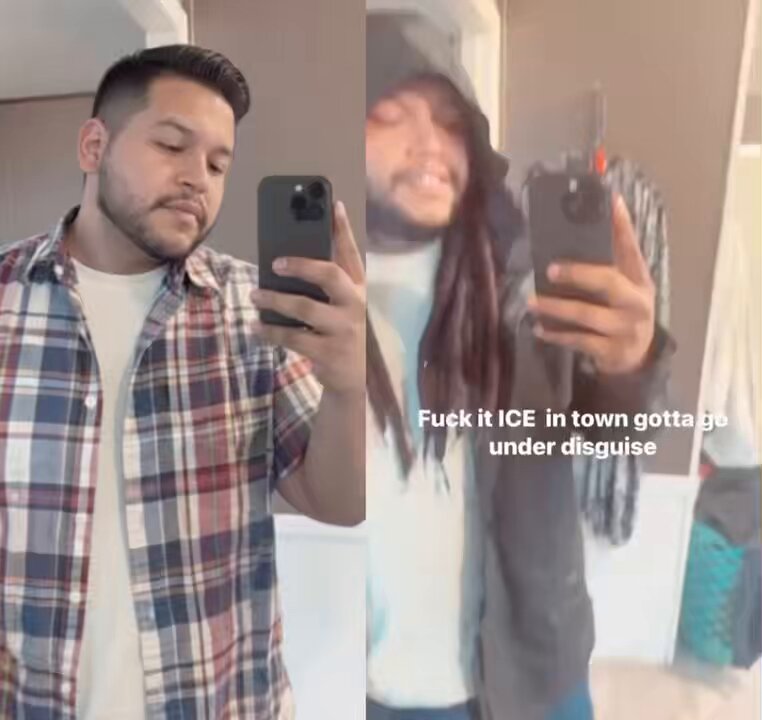 A Hispanic man has gone viral after disguising himself as a Black man with dreadlocks when going out, saying it helps him avoid encounters with ICE.