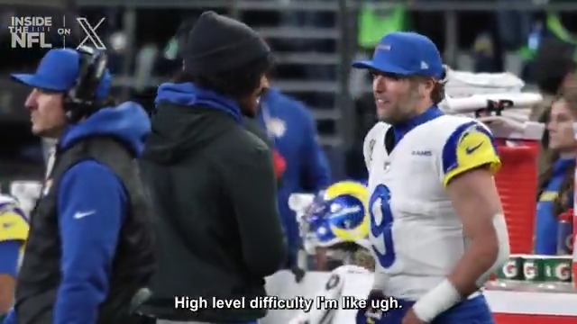 "Just trust the spot, babe." Stafford making high difficulty throws look routine 😮‍💨 Inside the NFL NFL Playoffs Mic'd Up on X