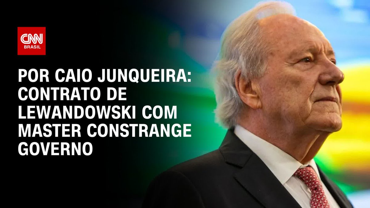 Por Caio Junqueira: Contrato de Lewandowski com Master constrange governo; assista #CNNBrasil