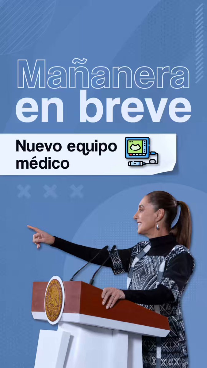 La #MañaneraEnBreve de la presidenta Claudia Sheinbaum Pardo: 🥼 Más equipos médicos de alta tecnología. 🏥 Construcción y modernización de hospitales y centros de salud. ❤️‍🩹 Mejor atención médica para el pueblo.