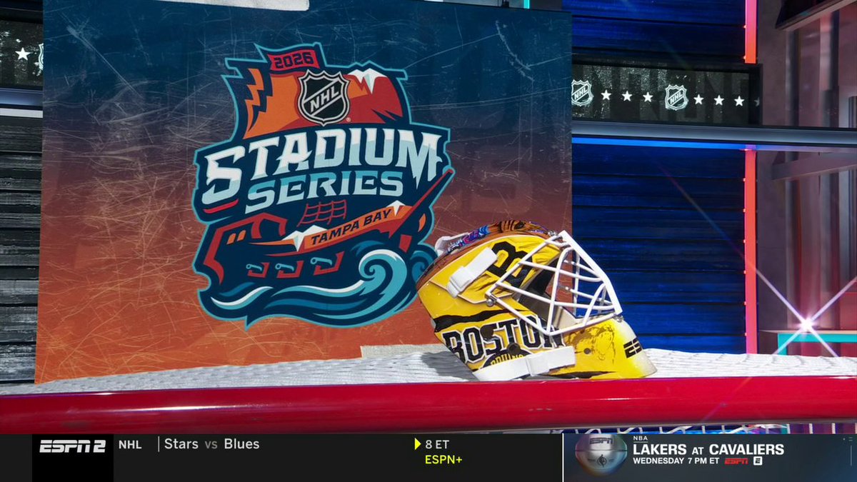 Which goaltender will go home with the 2026 NHL Stadium Series custom goalie mask? 🤔🔥 Find out Sunday on ESPN and the ESPN App 🏟️