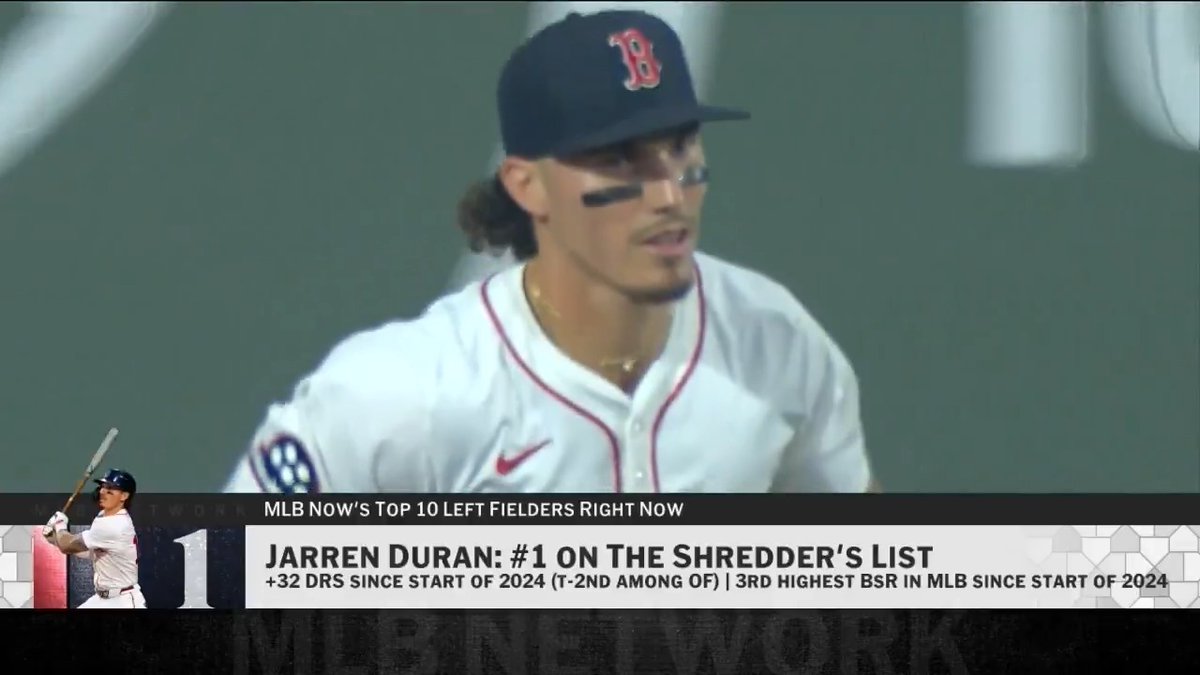 Jarren Duran is the No. 1 left fielder on MLB Now's #Top10RightNow.